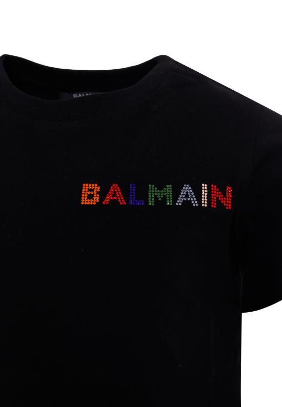 25FW [키즈] 발망 티셔츠 BX8A71 Z3186 930MC BLACK - BALMAIN