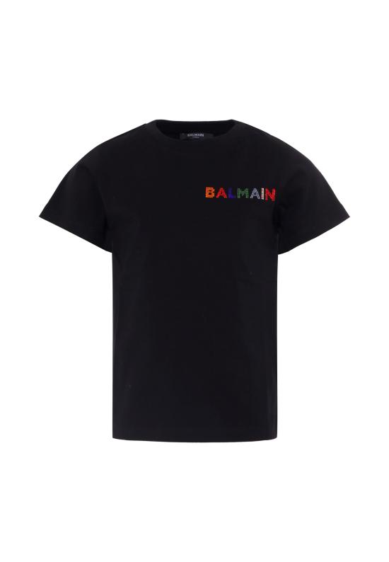 25FW [키즈] 발망 티셔츠 BX8A71 Z3186 930MC BLACK