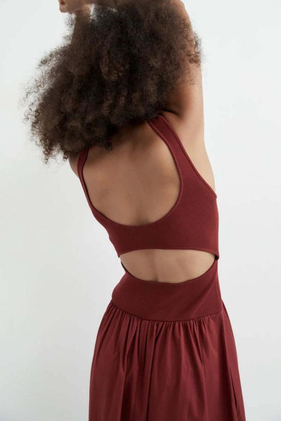  세인트아그니 롱 원피스 생 아그니 바토 컷아웃 드레스 - ST.AGNI