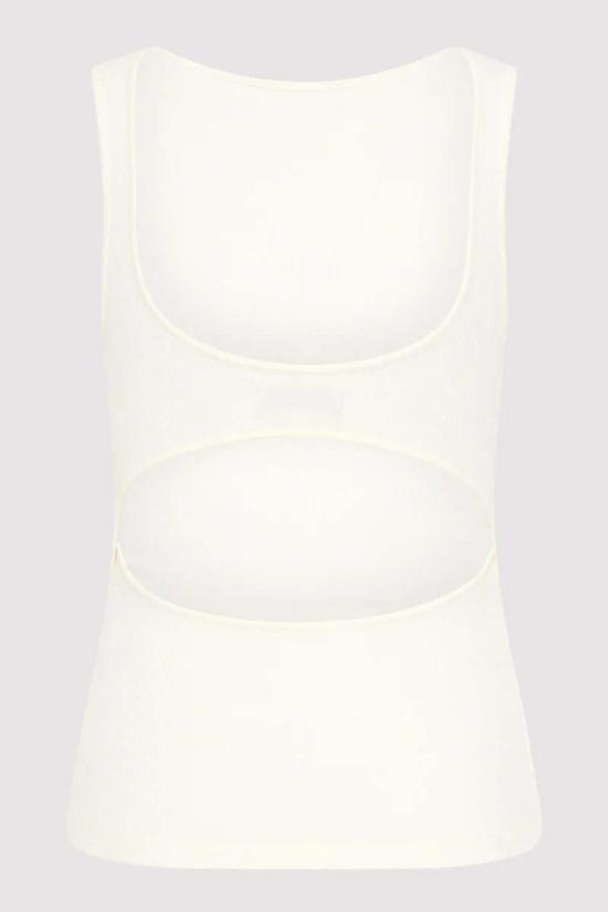  세인트아그니 블라우스 세인트 아그니 리브 바토 컷아웃 탑 - ST.AGNI