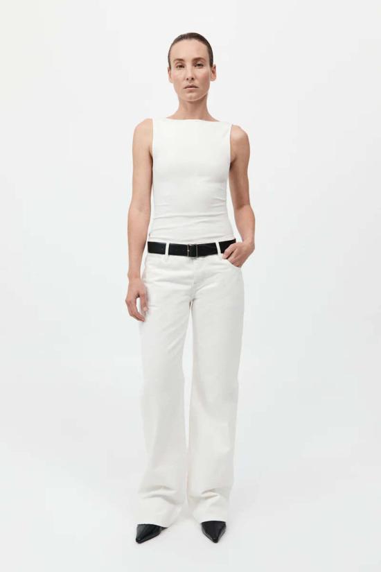  세인트아그니 블라우스 세인트 아그니 리브 바토 컷아웃 탑