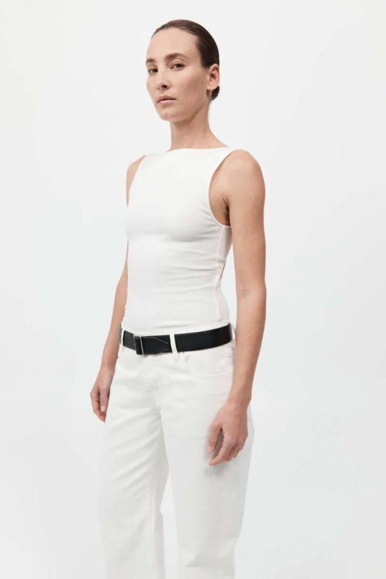  세인트아그니 블라우스 세인트 아그니 리브 바토 컷아웃 탑 - ST.AGNI