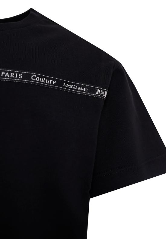 25FW [키즈] 발망 티셔츠 BX8P71 Z3186 930NE BLACK - BALMAIN