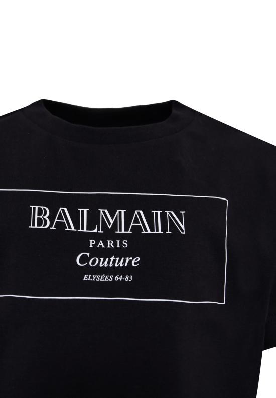 25FW [키즈] 발망 티셔츠 BX8A21 Z3186 930BC BLACK - BALMAIN