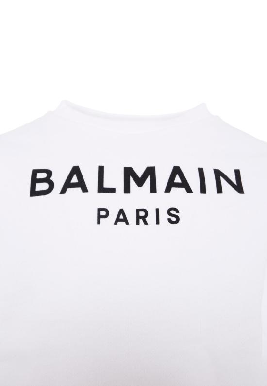 26SS [키즈] 발망 트레이닝 상의 BX4P10 Z3183 100NE WHITE - BALMAIN