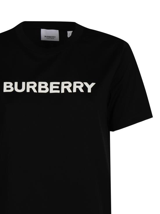 25SS 버버리 로고 코튼 티셔츠 8080324 A1189 Black - BURBERRY