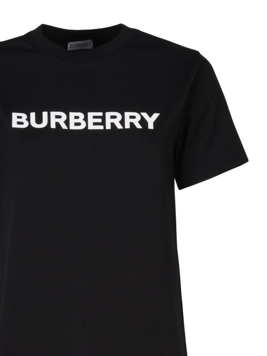 25SS 버버리 로고 코튼 티셔츠 8080324 A1189 Black - BURBERRY
