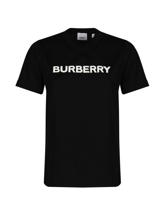 25SS 버버리 로고 코튼 티셔츠 8080324 A1189 Black - BURBERRY