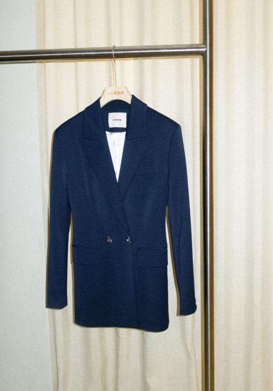  에어론 자켓 모티브 - 웨이스트 박스 블레이저 - AERON