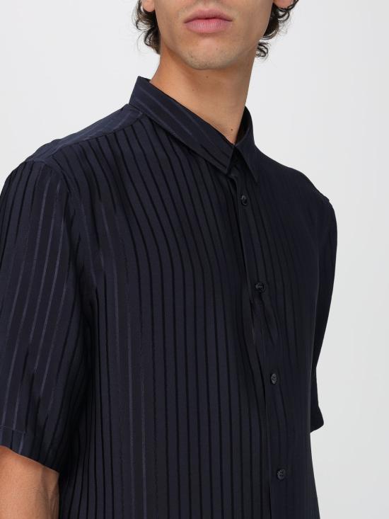 25FW 생로랑 반팔 셔츠 601070Y2G62 4102 Blue - SAINT LAURENT