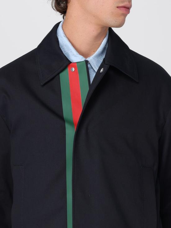 25FW 구찌 개버딘 집업 재킷 809690ZAR5E 4440 Navy - GUCCI