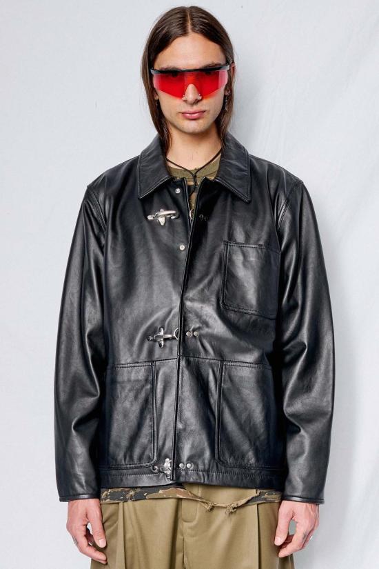  어셈블리 뉴욕 코트 어셈블리 블랙 가죽 파이어맨 필드 - ASSEMBLY NEW YORK