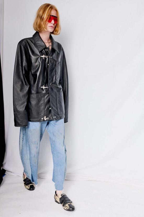  어셈블리 뉴욕 코트 어셈블리 블랙 가죽 파이어맨 필드 - ASSEMBLY NEW YORK