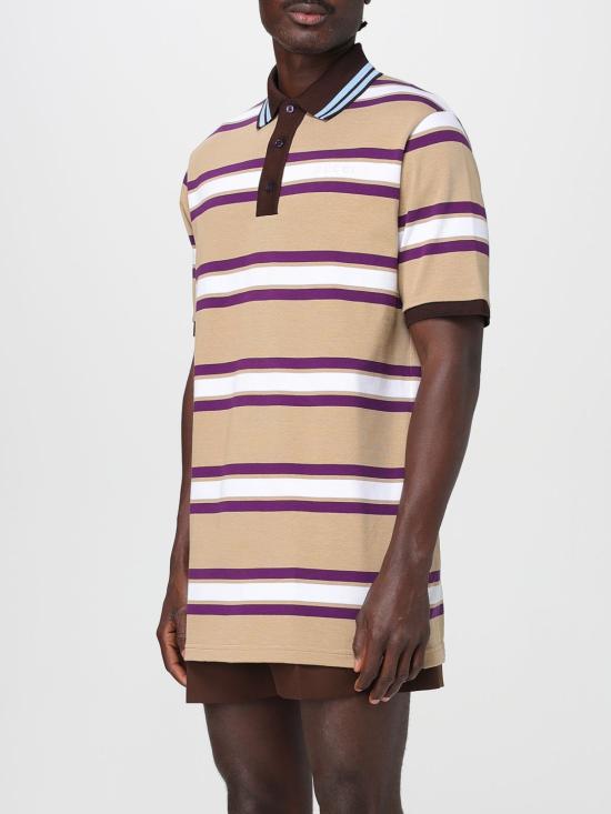 25FW 구찌 스트라이프 코튼 폴로 티셔츠  824338XJG78 9040 Multicolor - GUCCI