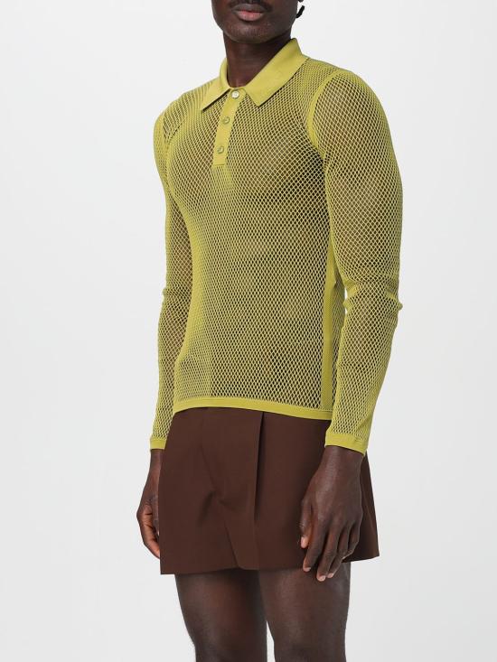 25FW 구찌 테크니컬 메쉬 클래식 칼라 티셔츠 821084XKEPG 3316 Green - GUCCI