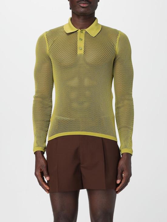 25FW 구찌 테크니컬 메쉬 클래식 칼라 티셔츠 821084XKEPG 3316 Green