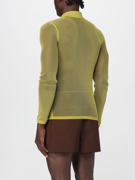 25FW 구찌 테크니컬 메쉬 클래식 칼라 티셔츠 821084XKEPG 3316 Green - GUCCI