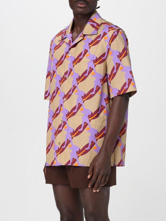 25FW 구찌 프린트 라이트 코튼 포플린 셔츠  821498Z7AMZ 2040 Beige - GUCCI