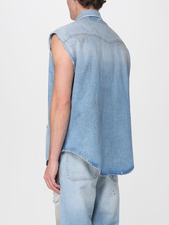 25FW MM6 메종마르지엘라 데님 셔츠 SH2DR0003M30018 964 Gnawed Blue - MM6 MAISON MARGIELA