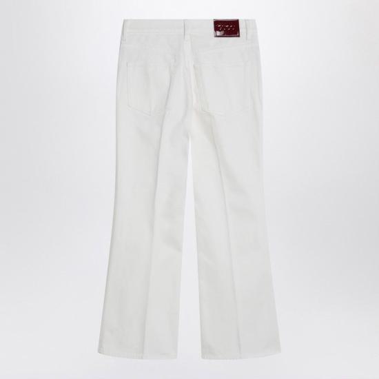25SS 구찌 플레어 크롭 데님 팬츠 817989XDC8W9000 WHITE DOM - GUCCI