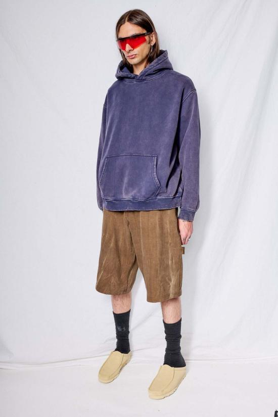  어셈블리 뉴욕 터틀넥 어셈블리 페이디드 블루 후드 티셔츠 - ASSEMBLY NEW YORK