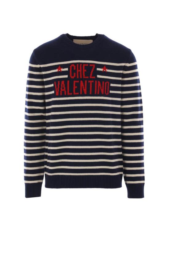 25FW 발렌티노 가라바니 스웨터 7V3KC34WB1WDYB ULTRAMARINE DARK BLUE BURRO