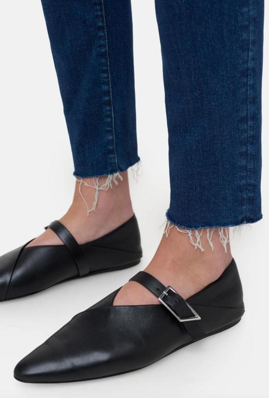  클로즈드 데님 팬츠 베이커 디스트레스드 앵클 진 미드 블루 - CLOSED