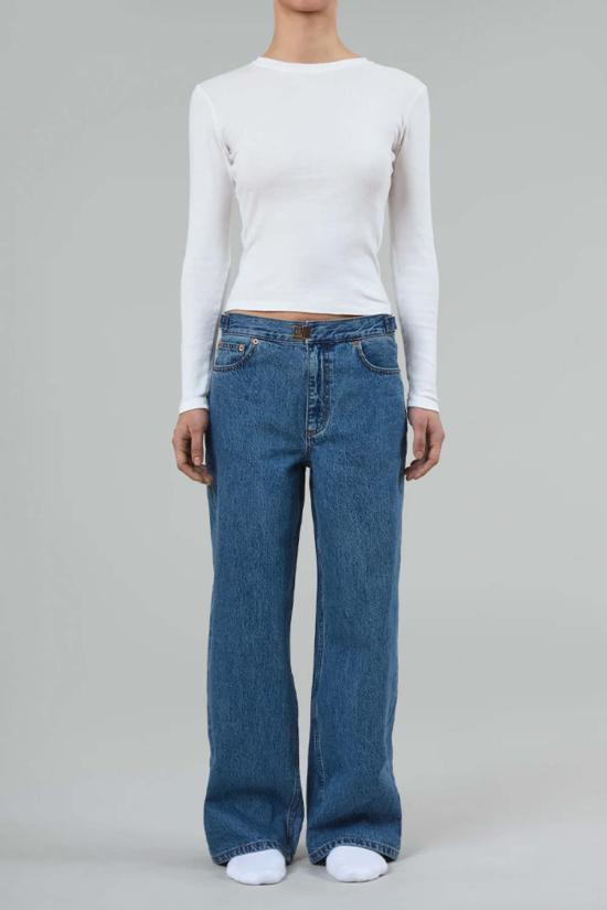  스틸히어 데님 팬츠 스틸 히어 뉴욕 버클 진 클래식 블루 - STILL HERE