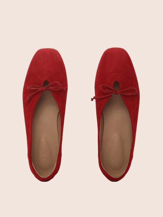  매과이어 플랫 슈즈 Maguire Prato 체리 스웨이드 발레리나 레드 - MAGUIRE