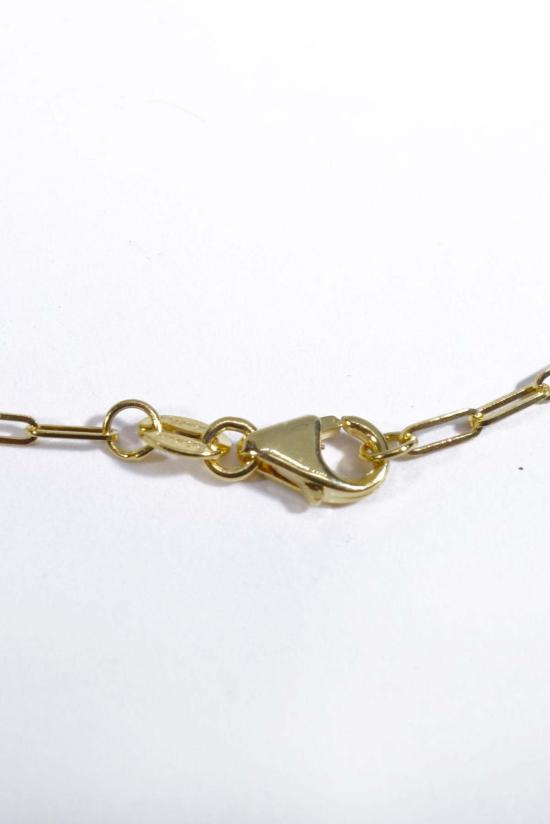  탈리스만 목걸이/팬던트 스키니 링크드 페이퍼클립 체인 14k 골드 - TALISMAN