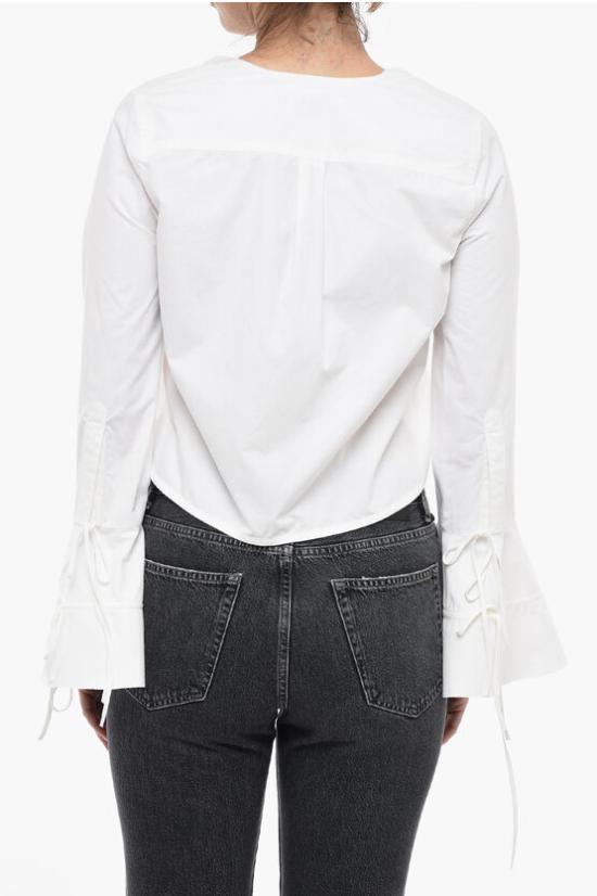  팜앤젤스 블라우스 PWGF003S23FAB0010110 White - PALM ANGELS