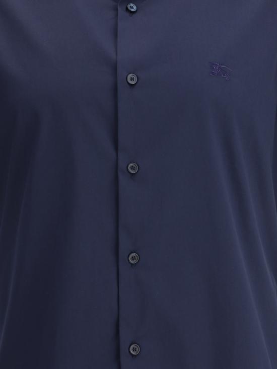 25FW 버버리 스트레치 코튼 셔츠  8079595 A1222 BLUE - BURBERRY