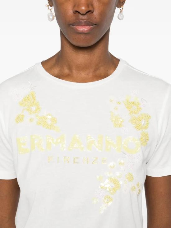 25SS 에르마노 피렌제 반팔 티셔츠 D46EL050REE8 MFA42 White - ERMANNO FIRENZE