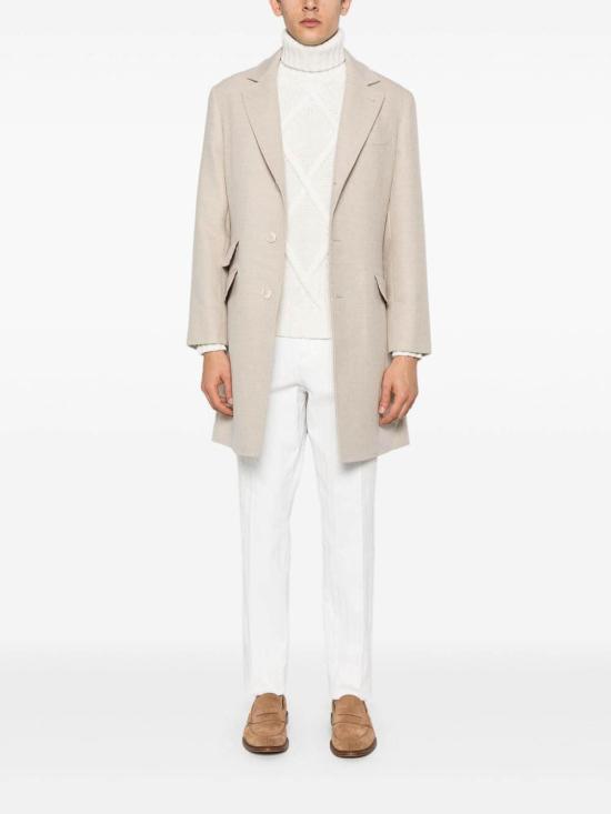 25FW 브루넬로 쿠치넬리 캐시미어 터틀 넥 스웨터 MA2300903C2723 White - BRUNELLO CUCINELLI