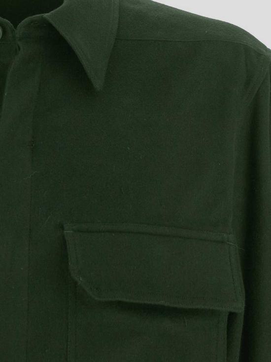 25FW 릭 오웬스 긴팔 셔츠 RU02D6291FL75 Dark Green - RICK OWENS