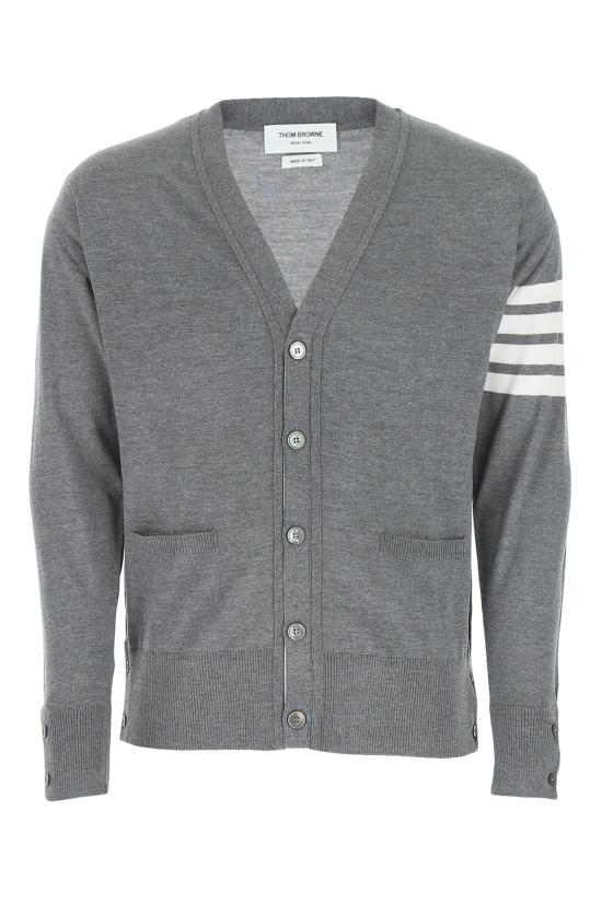 26SS 톰브라운 4바 서스테이너블 파인 메리노 울 클래식 가디건  MKC002AY1014 038 Grigio