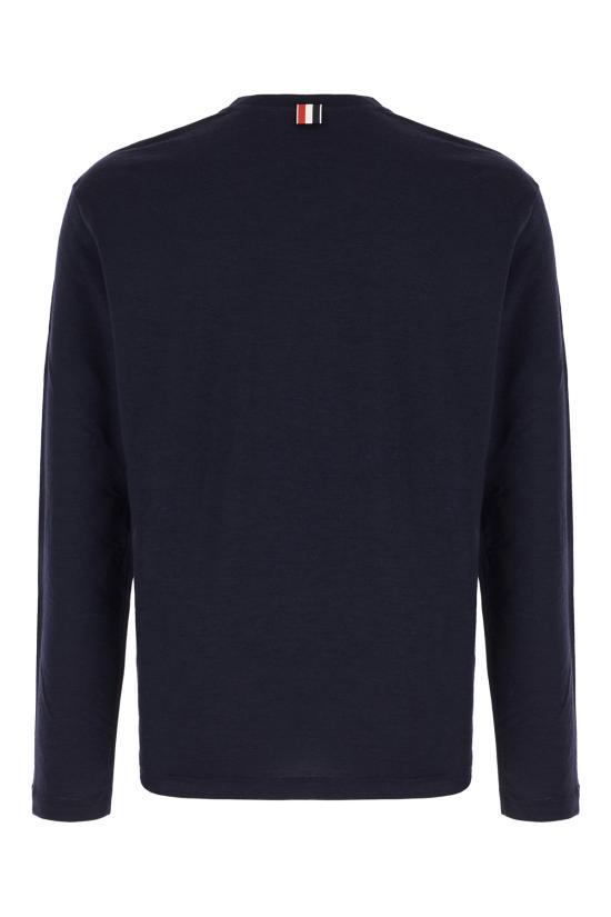 25SS 톰브라운 긴팔 티셔츠 MJS218AJ0084 415 NAVY - THOM BROWNE