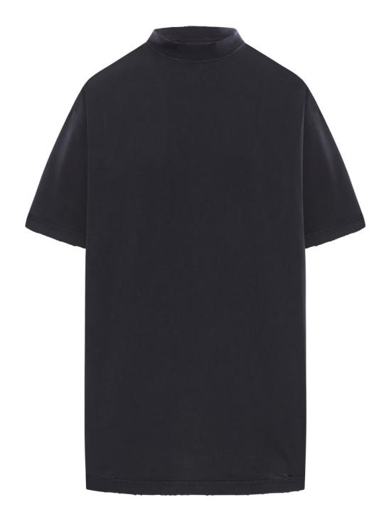 25SS 발렌시아가 긴팔 티셔츠 787349TRVT91041 FADED WASHED BLACK Black