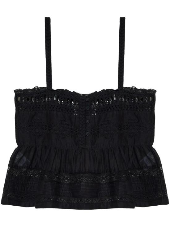 25SS 이자벨마랑에뚜왈 민소매 티셔츠 HT0542FAC1J15E 59031 01BK BLACK Black