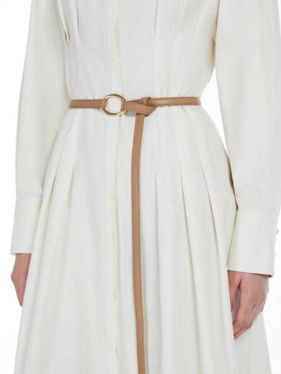 25FW 막스마라 스튜디오 미디 스커트 ORVIETO2426226021650002 White - MAX MARA STUDIO