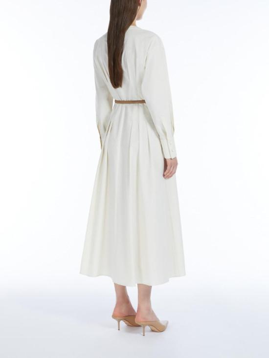 25FW 막스마라 스튜디오 미디 스커트 ORVIETO2426226021650002 White - MAX MARA STUDIO