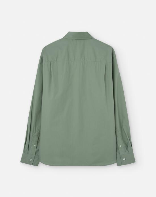 25SS 메종키츠네 토널 폭스 헤드 패치 릴렉스드 셔츠 MM00403WC50420078 VERT DE GRIS DOM - MAISON KITSUNE