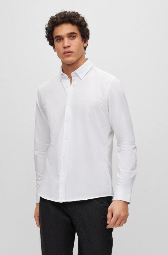 25FW 보스 긴팔 셔츠 50469378 10239284 01 100 White - BOSS