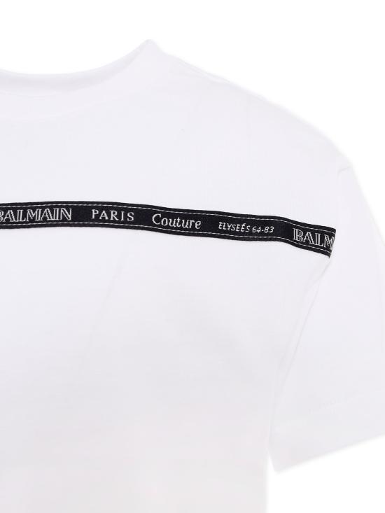 25FW [키즈] 발망 티셔츠 BX8P71 Z3186 100NE WHITE - BALMAIN