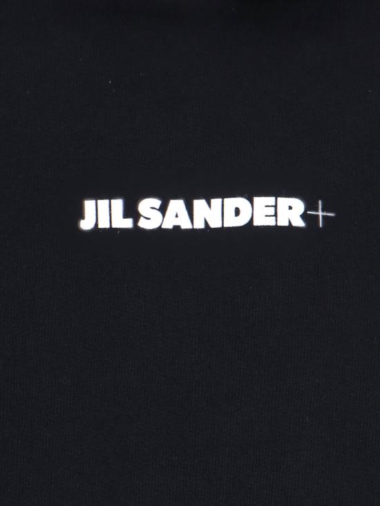 25FW 질샌더 로고 후드 티셔츠 J47GU0129 J20039 001 Black - JIL SANDER