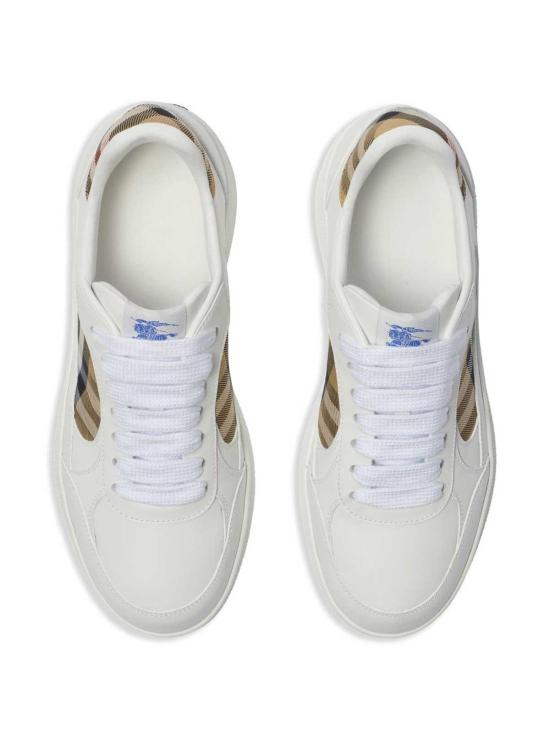26SS 버버리 레더 체크 테라스 스니커즈 8108649 White - BURBERRY