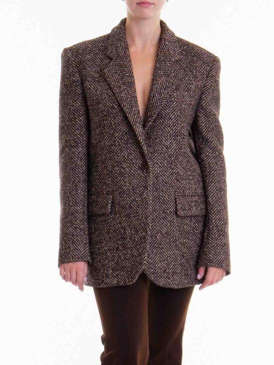  로베르토 카발리 자켓 TKT402WP053D9913 Brown - ROBERTO CAVALLI