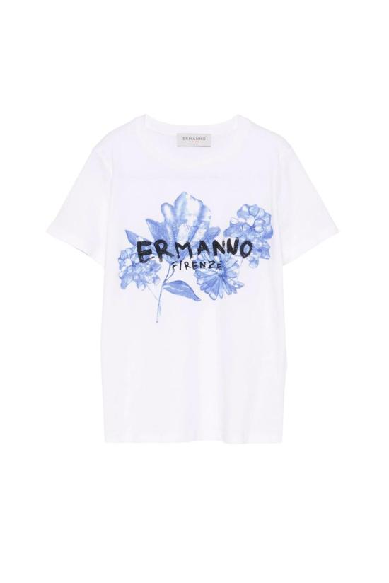 25SS 에르마노 피렌제 반팔 티셔츠 D46EL049EG5 MFA50 White