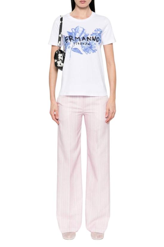 25SS 에르마노 피렌제 반팔 티셔츠 D46EL049EG5 MFA50 White - ERMANNO FIRENZE