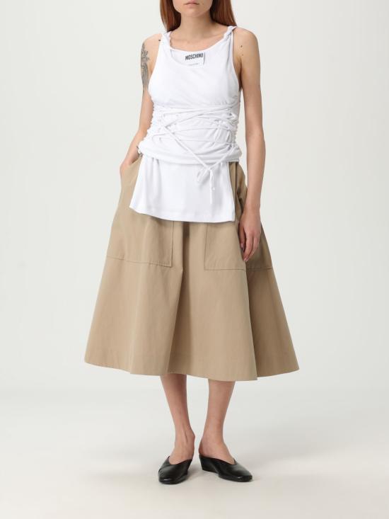 25SS 모스키노 스커트 01230514 0081 Beige - MOSCHINO
